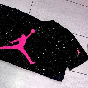 Speckled Neon Green and Neon Pink Jordan Kids Tee